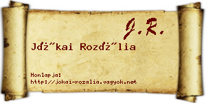 Jókai Rozália névjegykártya